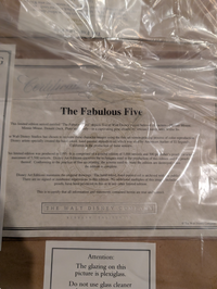 Disney "The Fabulous Five" 1995 Limited edition sericel - framed