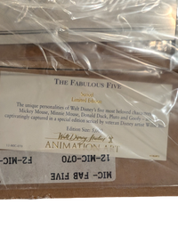 Disney "The Fabulous Five" 1995 Limited edition sericel - framed