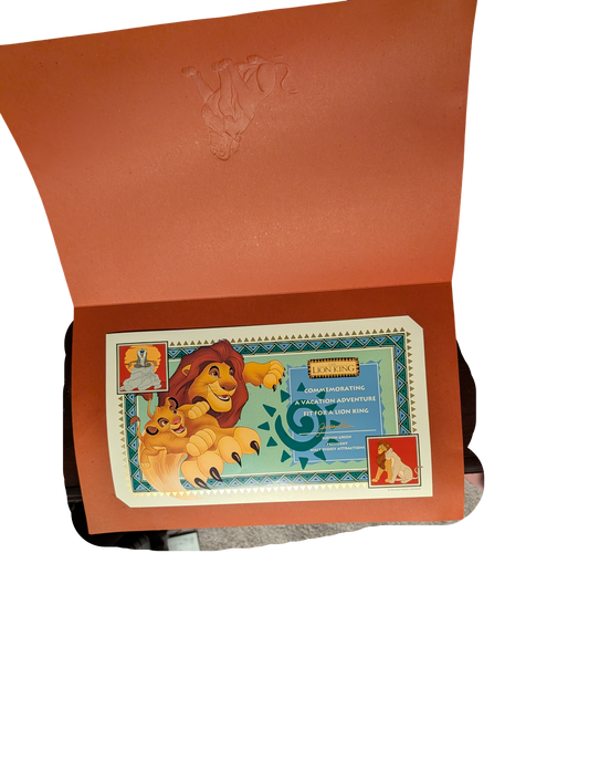 1994 Walt Disney Attractions Vacation Adventure Fit For A Lion King Commemorative Portfolio