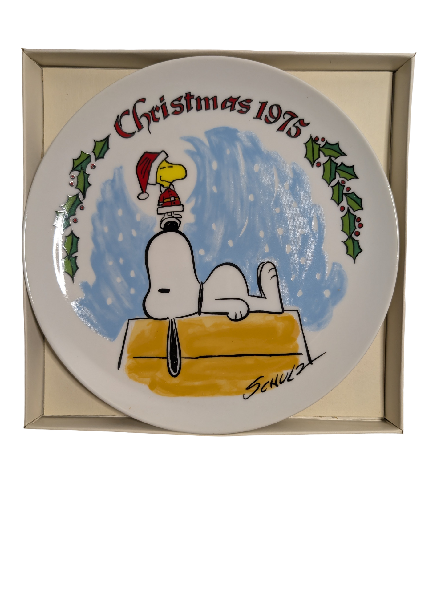 Charles Schultz PEANUTS 1975 Christmas Plate Limited Edition - Fourth in a Series