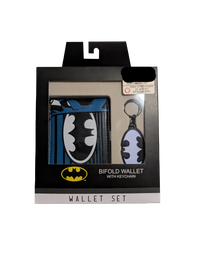 Batman Bifold Wallet with Keychain Set