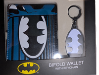 Batman Bifold Wallet with Keychain Set