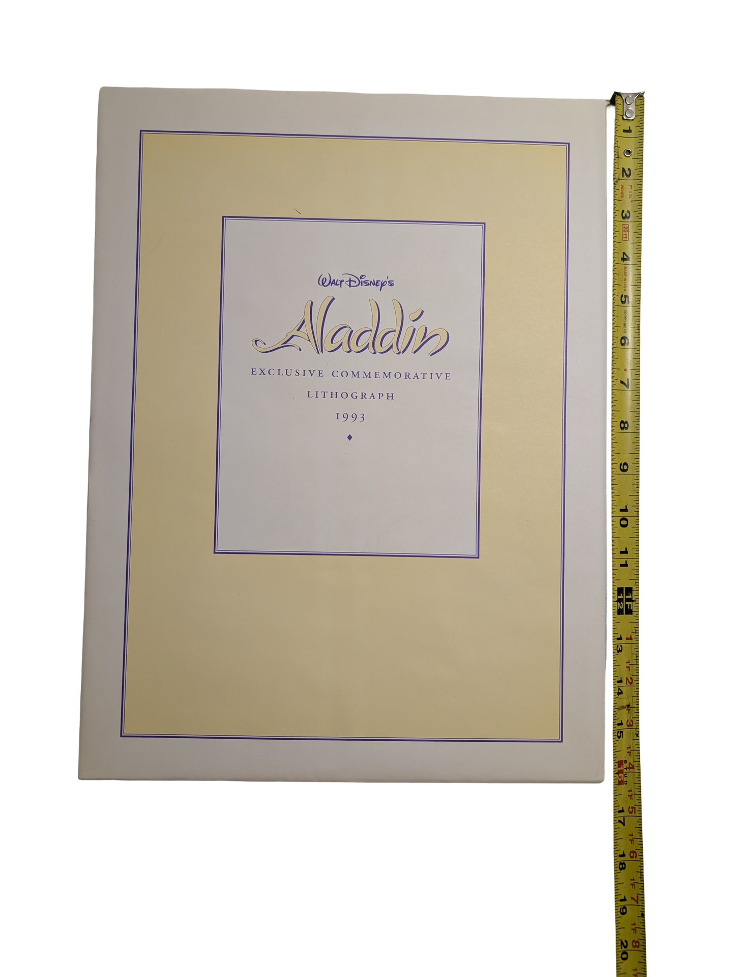 Walt Disney's Aladdin Exclusive Commemorative Lithograph 1993 12in x 16in
