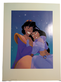 Walt Disney's Aladdin Exclusive Commemorative Lithograph 1993 12in x 16in