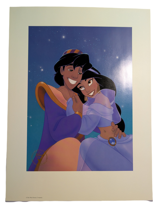 Walt Disney's Aladdin Exclusive Commemorative Lithograph 1993 12in x 16in