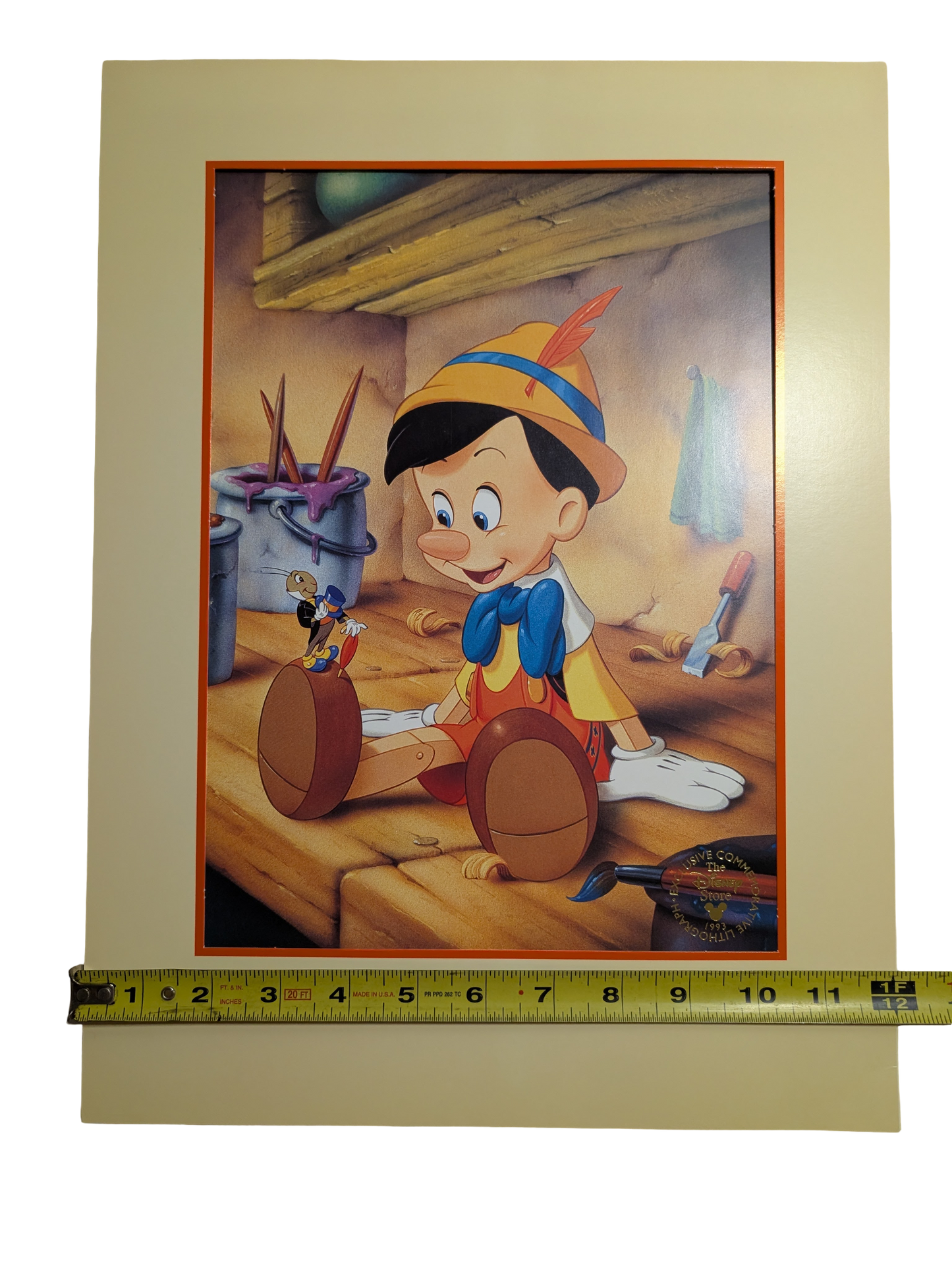 Walt Disney's Pinocchio Exclusive Commemorative Lithograph 1993 12in x 16in