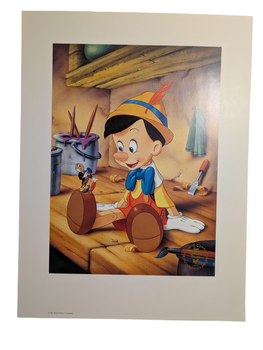 Walt Disney's Pinocchio Exclusive Commemorative Lithograph 1993 12in x 16in