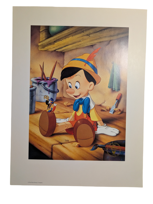 Walt Disney's Pinocchio Exclusive Commemorative Lithograph 1993 12in x 16in
