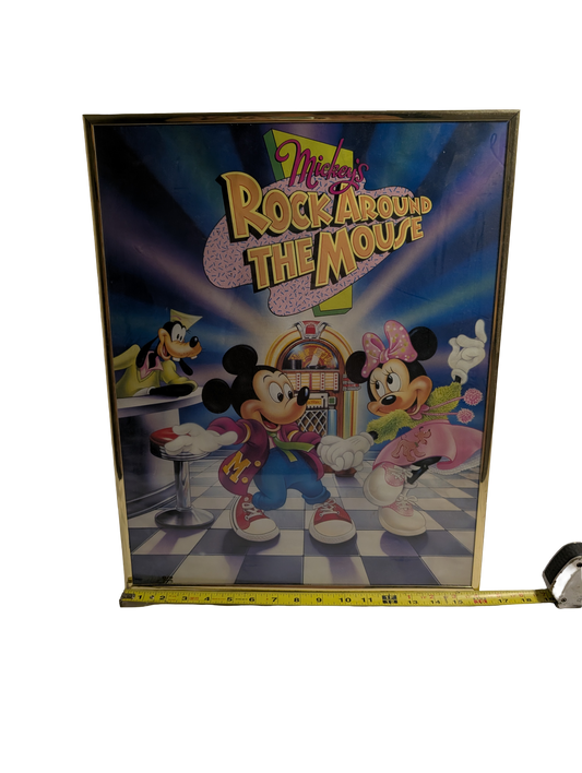 Mickey's Rock Around the Mouse Poster 16in x 20in Framed