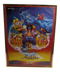 Walt Disney Pictures Aladdin Poster 16in x 20in framed