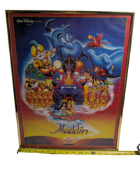 Walt Disney Pictures Aladdin Poster 16in x 20in framed