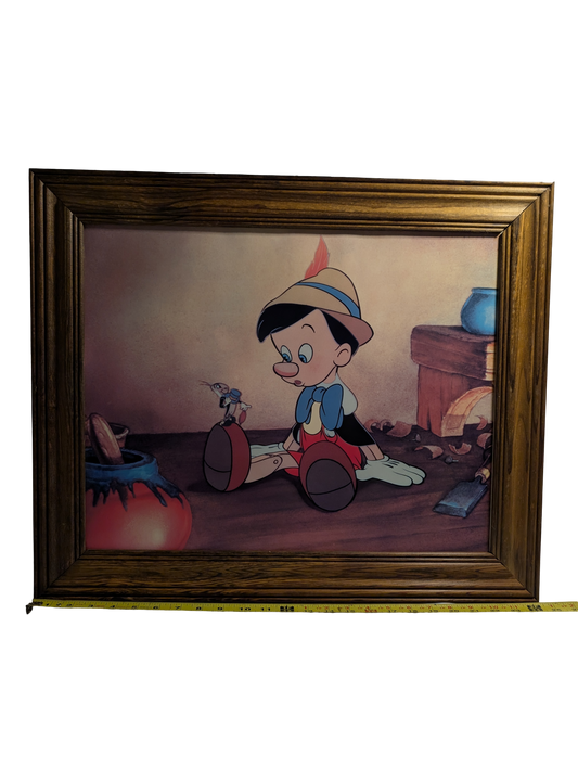 Walt Disney Pictures Pinocchio Poster 20in x 24in framed