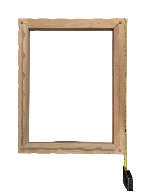 Unique Unfinished Scalloped Wood Art Frame 18in x 24in Opening
