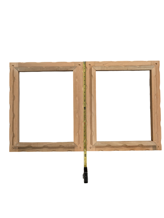 Unique Unfinished Scalloped Wood Art Frame 14in x 18in Opening SET OF TWO
