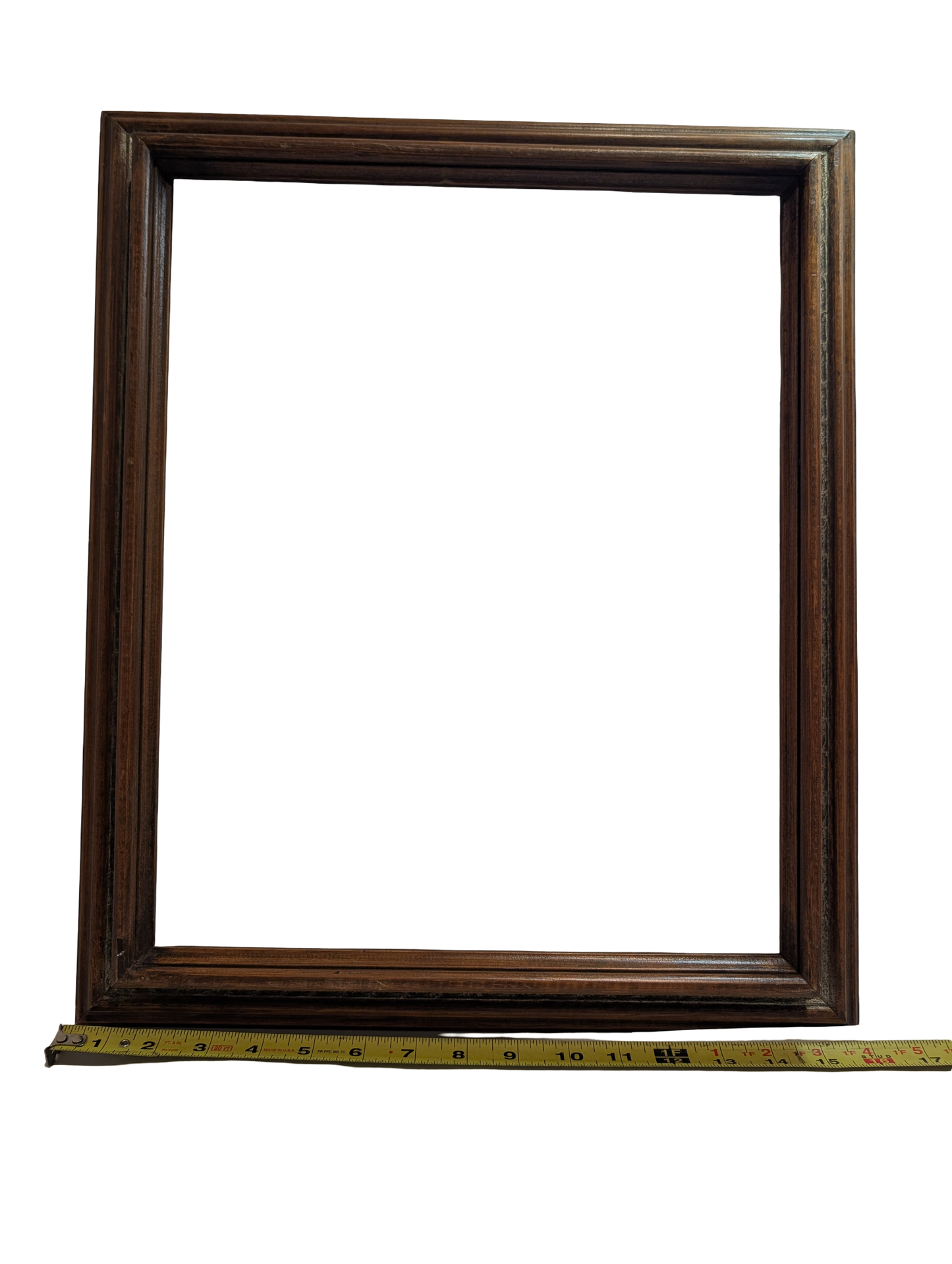 Vintage Dark Wood Picture Frame - 12in x 16in Opening