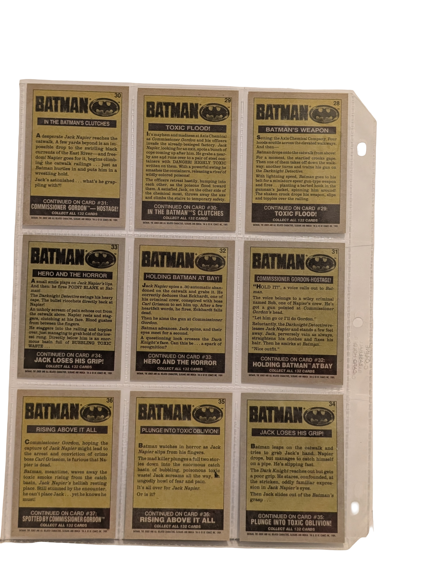 1989 Topps Batman (Series 1) Trading Card Collection