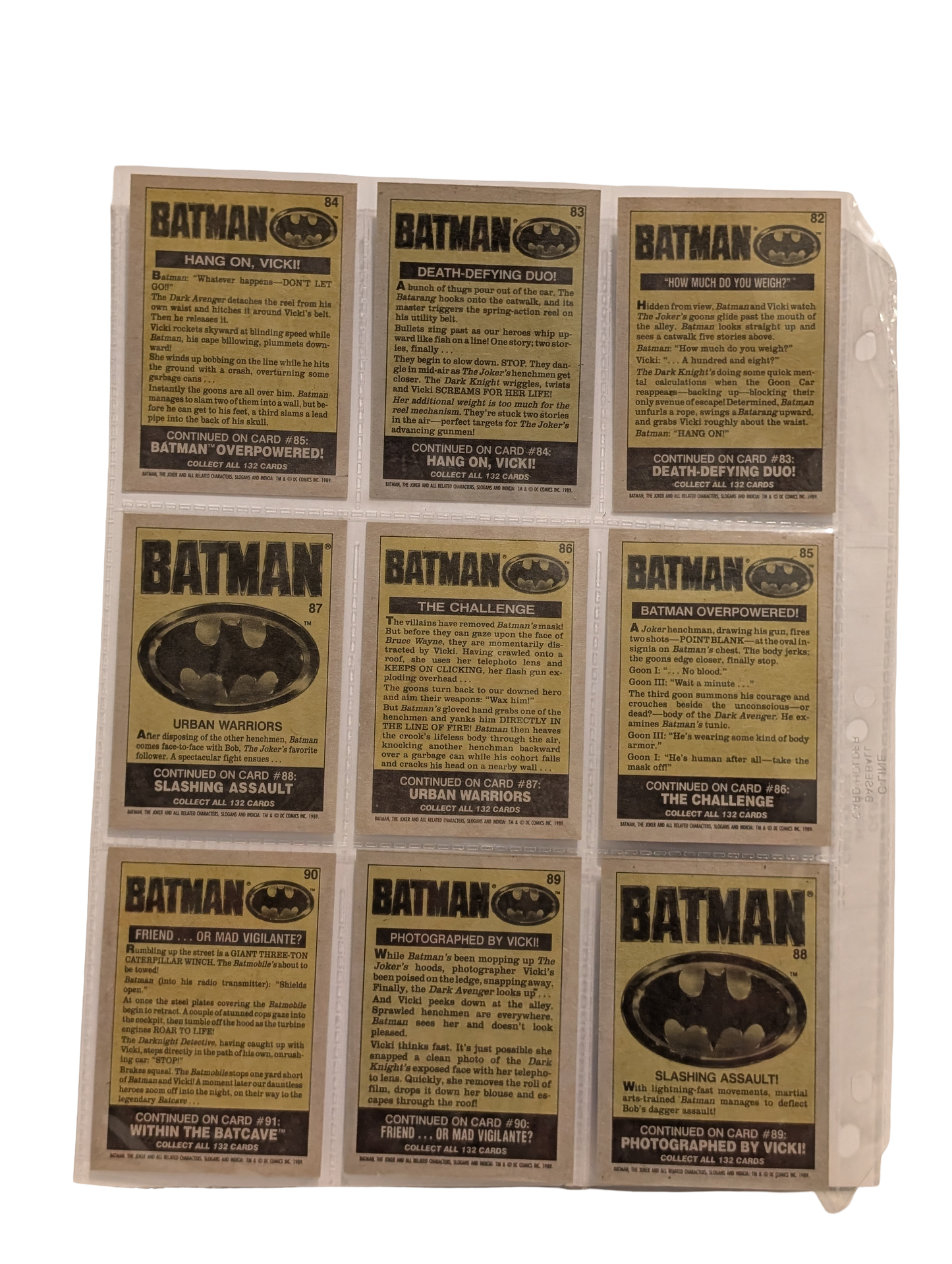 1989 Topps Batman (Series 1) Trading Card Collection