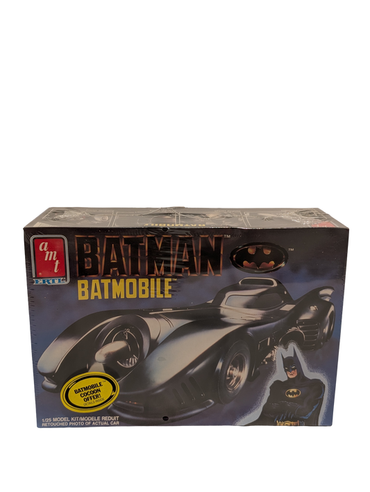 1989 AMT Ertl Batmobile Model Kit Number 6877 with Promotional Cocoon Sticker