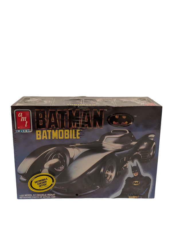 1989 AMT Ertl Batmobile Model Kit Number 6877 with Promotional Cocoon Sticker