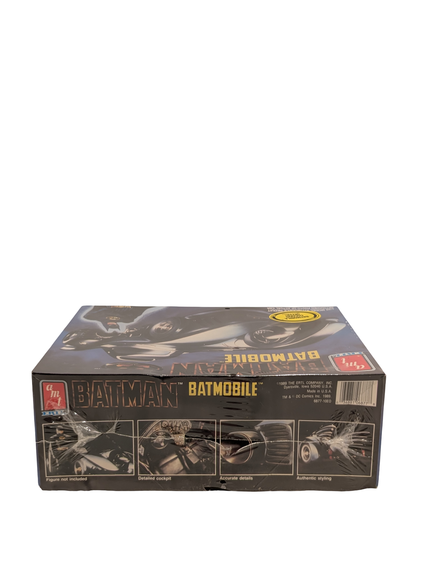 1989 AMT Ertl Batmobile Model Kit Number 6877 with Promotional Cocoon Sticker