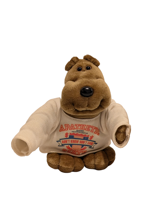 Heartline University Humor Apathetic State Plush Bear (1988)