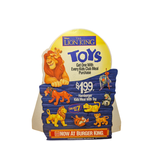 1994 Burger King The Lion King Point-of-Purchase Advertising Display
