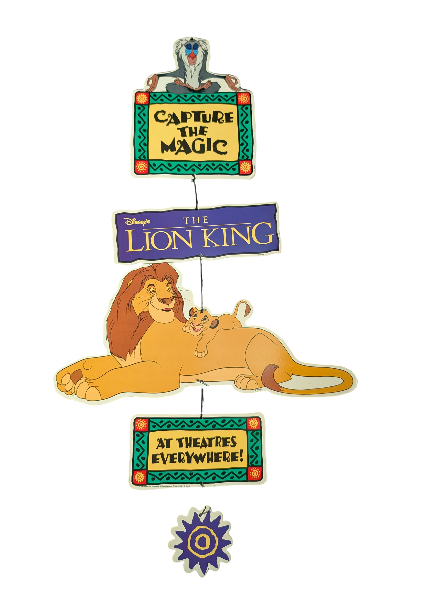 1994 Disney Theatrical Promotional Mobile: The Lion King "Circle of Life" Collection