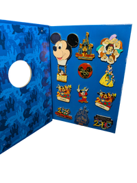 Walt Disney World Millennium Pin Collector’s Portfolio and Enclosed Commemorative Philately