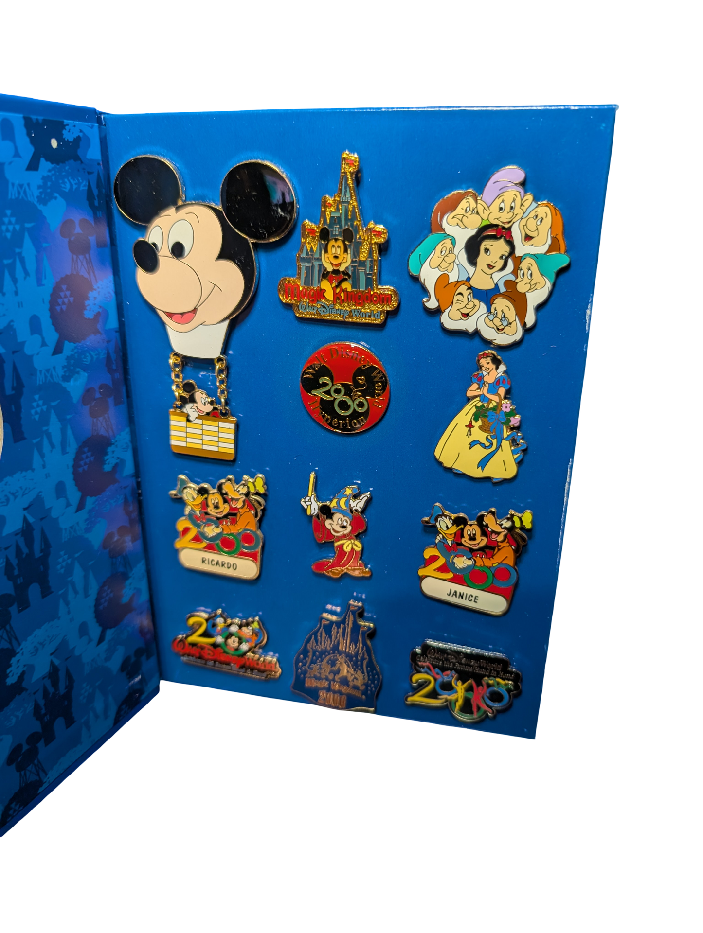 Walt Disney World Millennium Pin Collector’s Portfolio and Enclosed Commemorative Philately