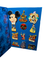 Walt Disney World Millennium Pin Collector’s Portfolio and Enclosed Commemorative Philately