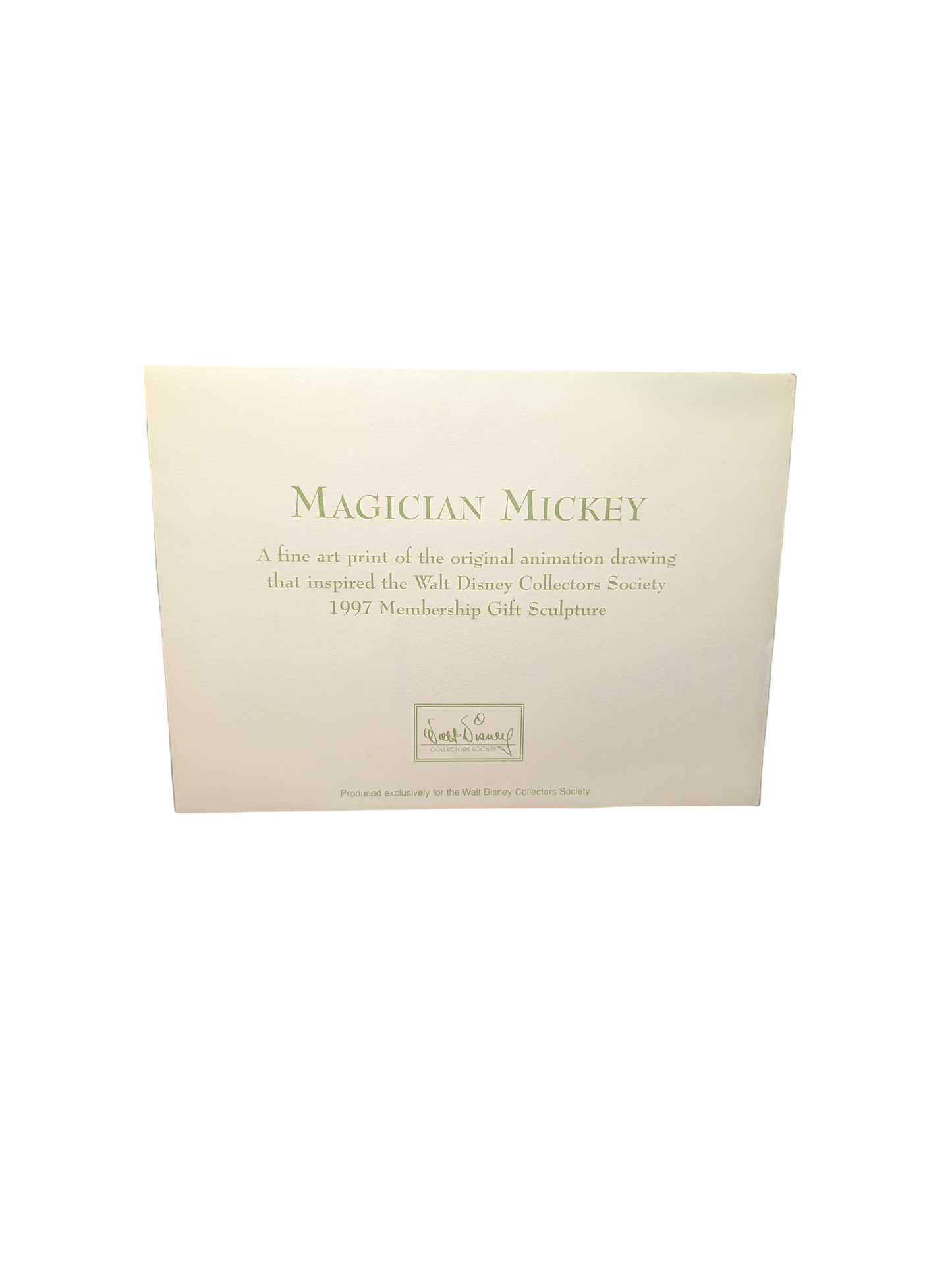 1997 Walt Disney Collectors Society Magician Mickey Fine Art Print