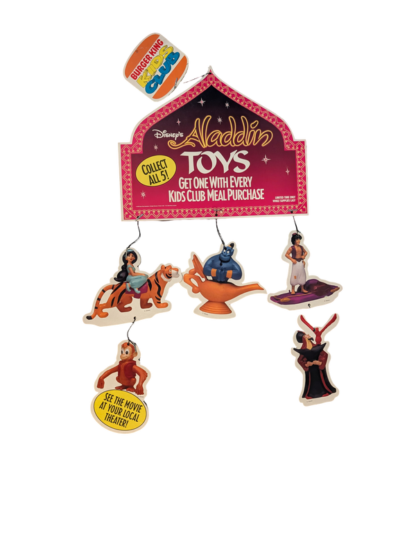1992 Burger King Kids Club Disney Aladdin Promotional Hanging Mobile Display