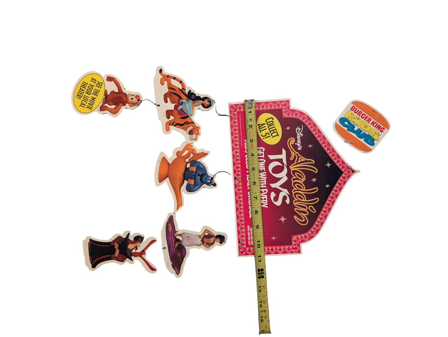 1992 Burger King Kids Club Disney Aladdin Promotional Hanging Mobile Display