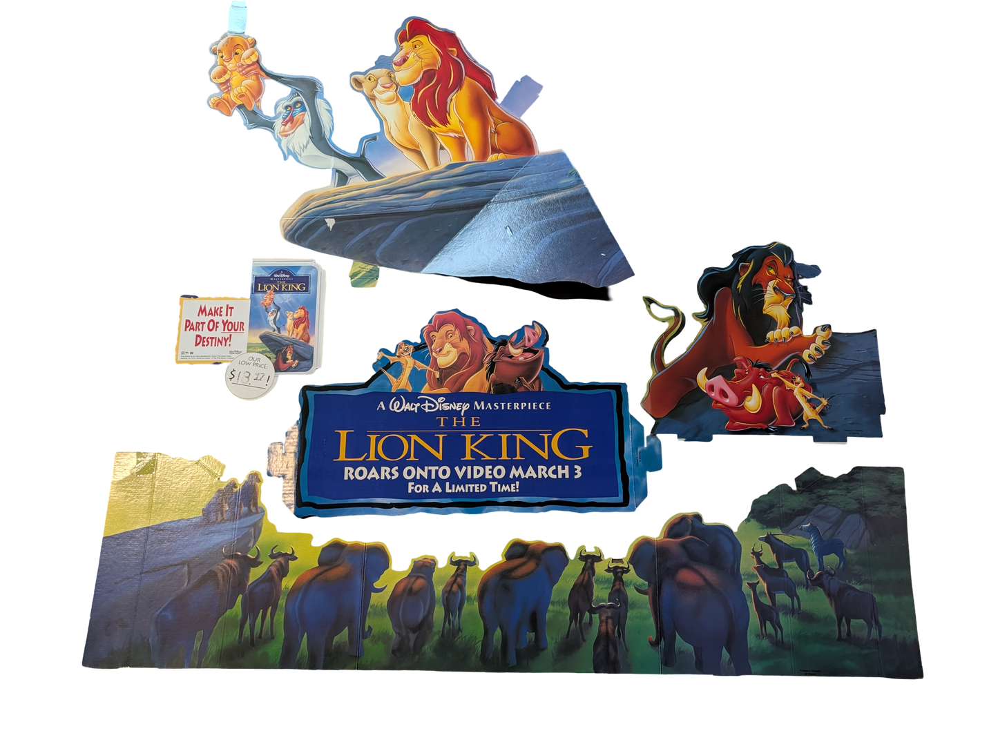 1995 Disney Masterpiece Collection Lion King Retail Display Kit