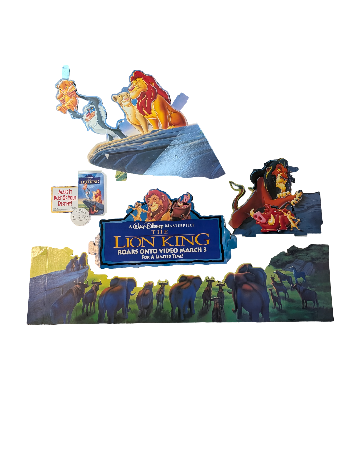 1995 Disney Masterpiece Collection Lion King Retail Display Kit