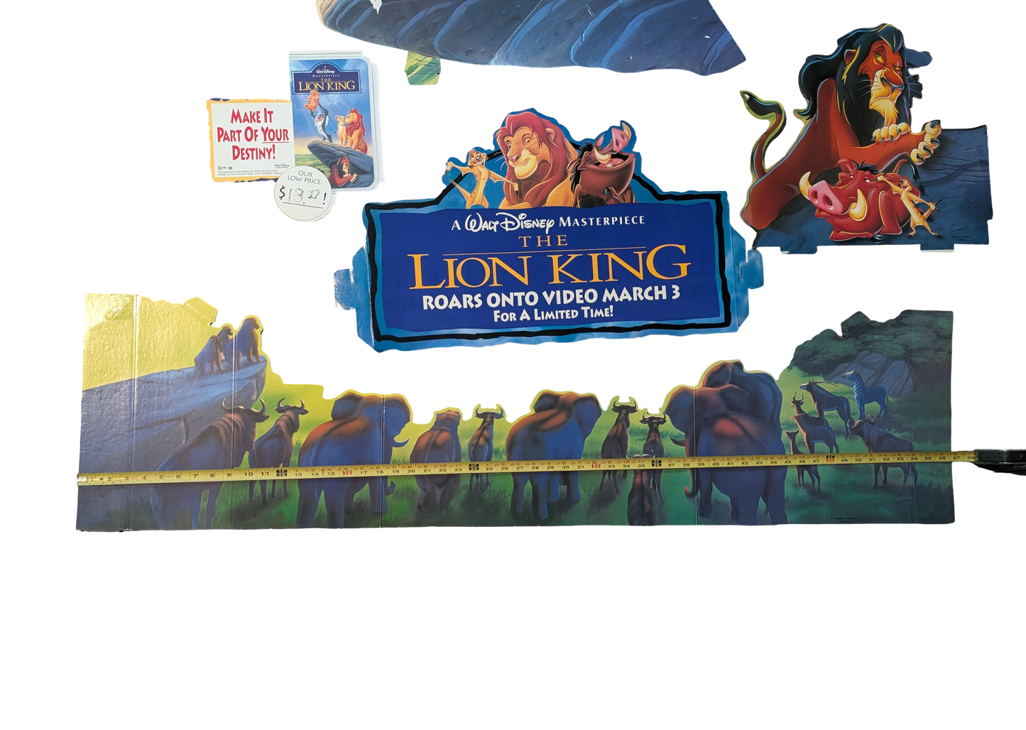 1995 Disney Masterpiece Collection Lion King Retail Display Kit