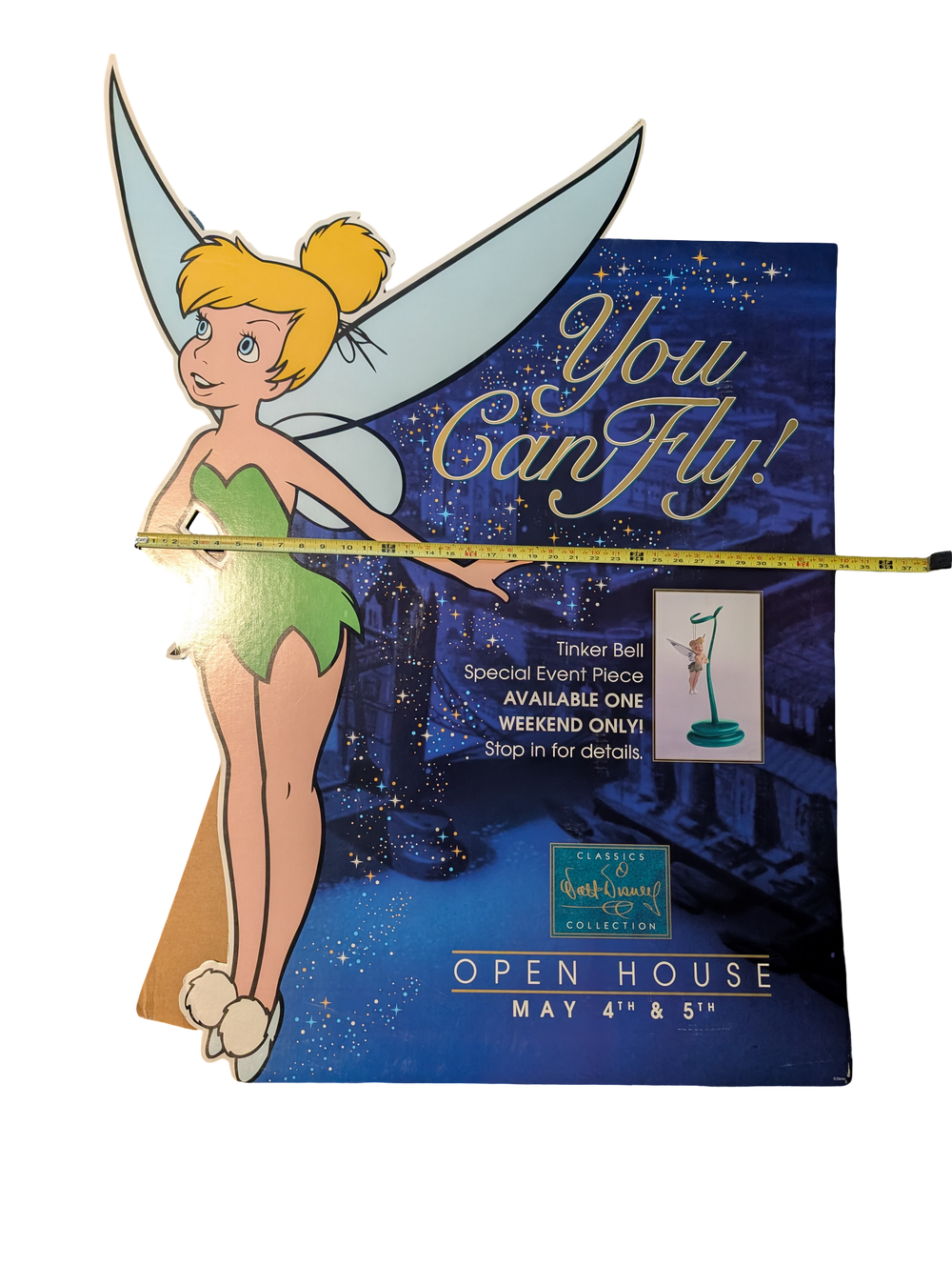 1996 Walt Disney Classics Collection Tinker Bell Promotional Dealer Standee