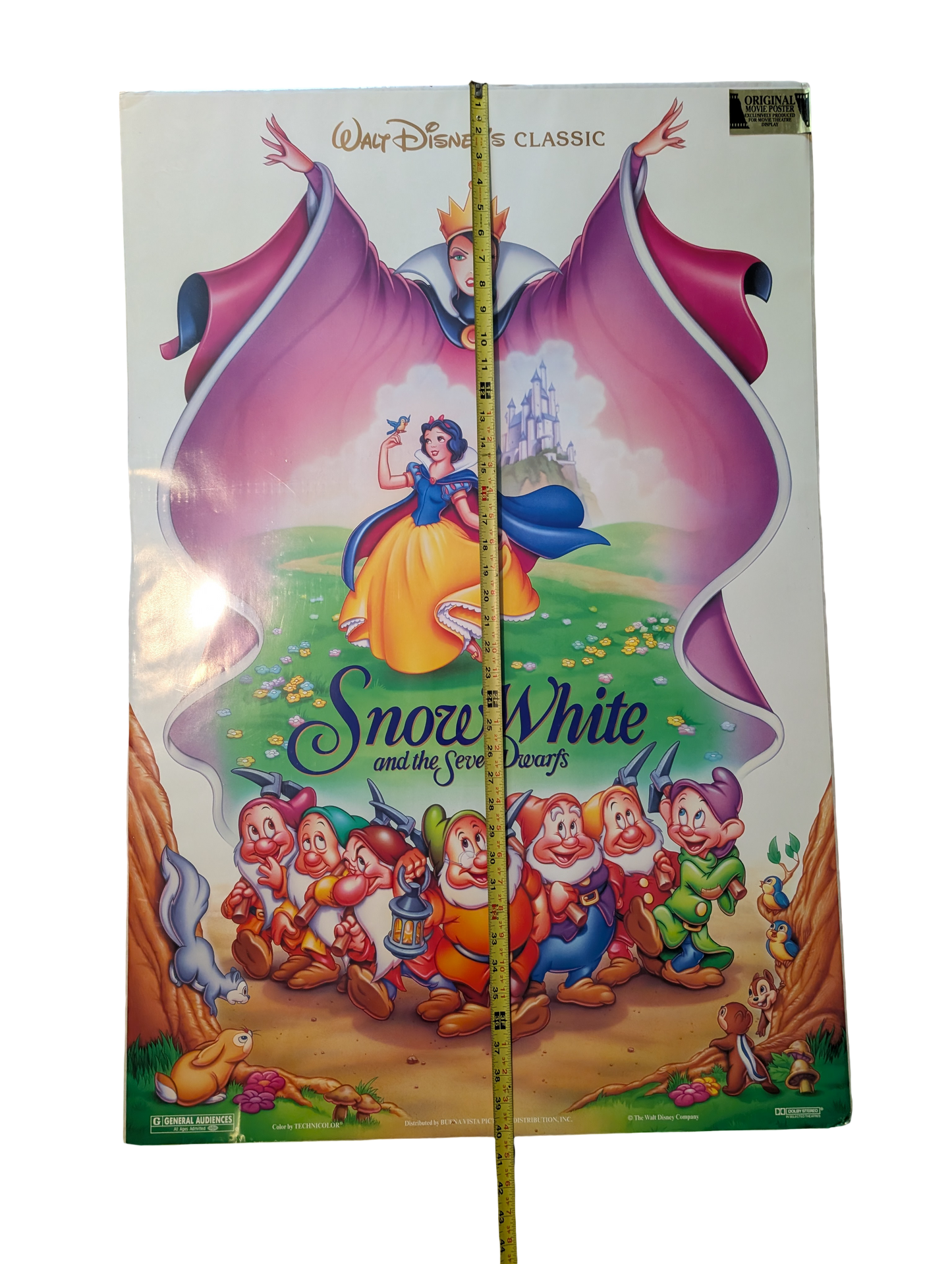 1987 Snow White and the Seven Dwarfs 50th Anniversary Original One-Sheet Poster