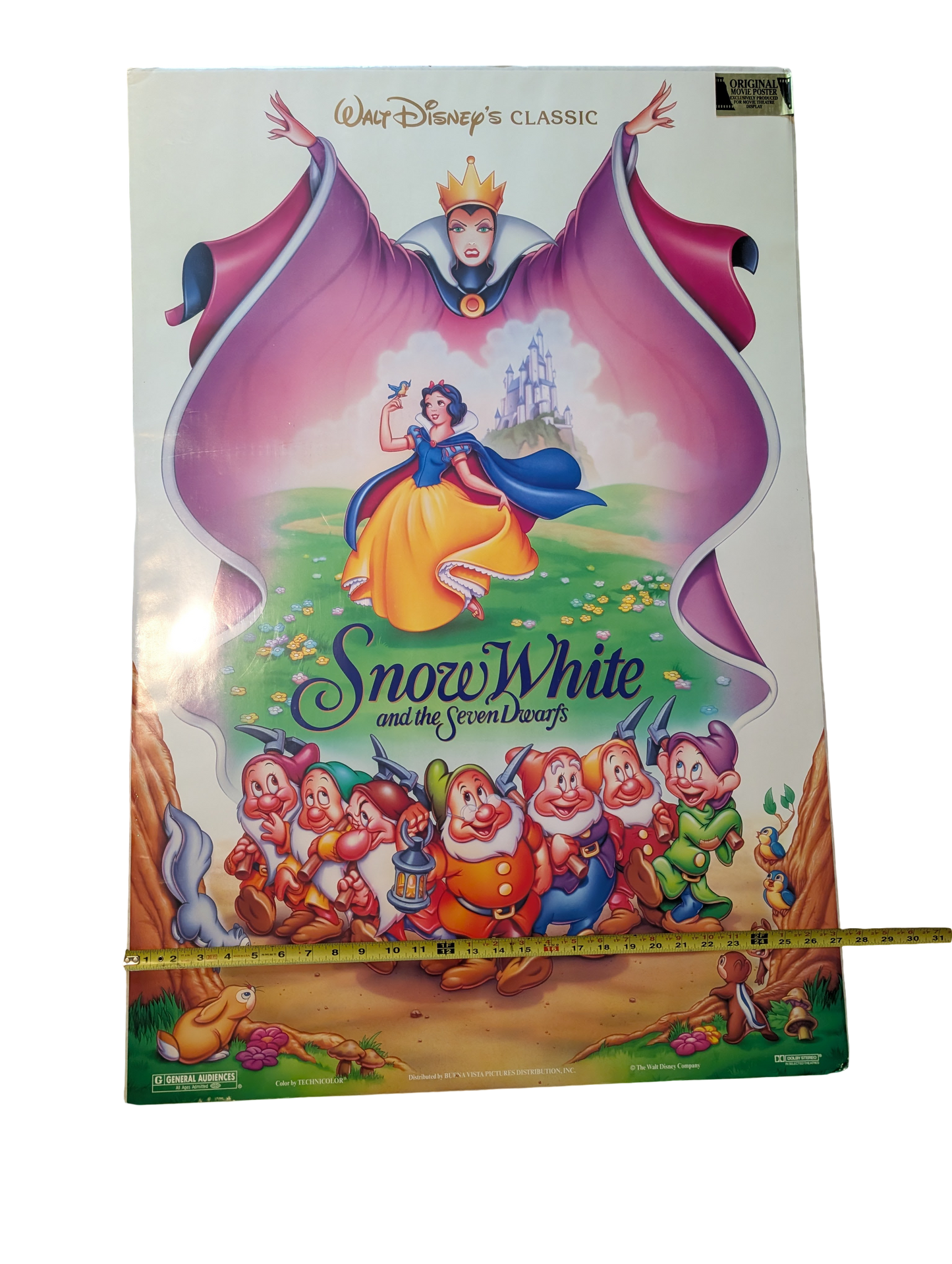 1987 Snow White and the Seven Dwarfs 50th Anniversary Original One-Sheet Poster