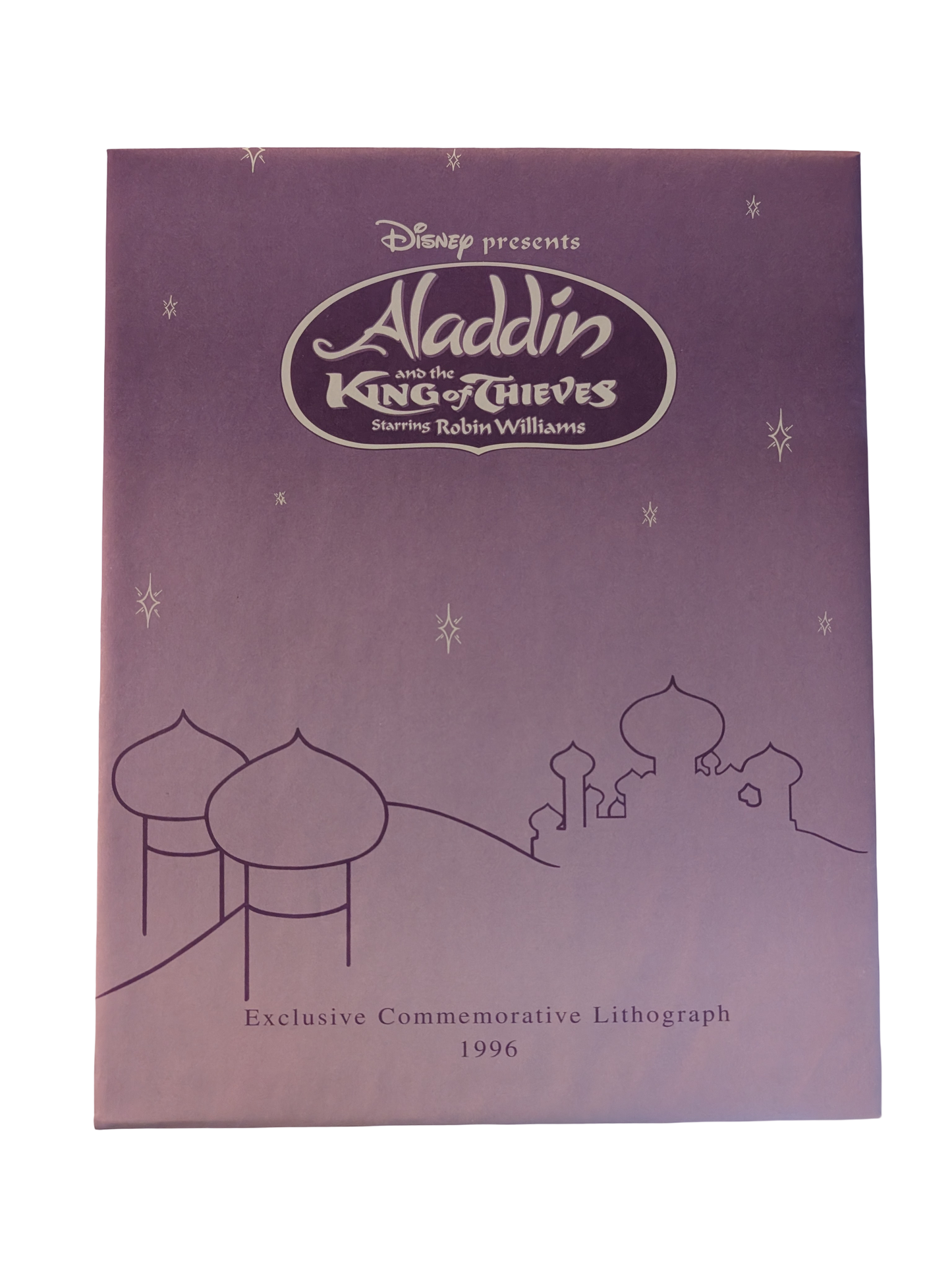 1996 Disney Store Exclusive Aladdin and the King of Thieves Commemorative Lithograph
