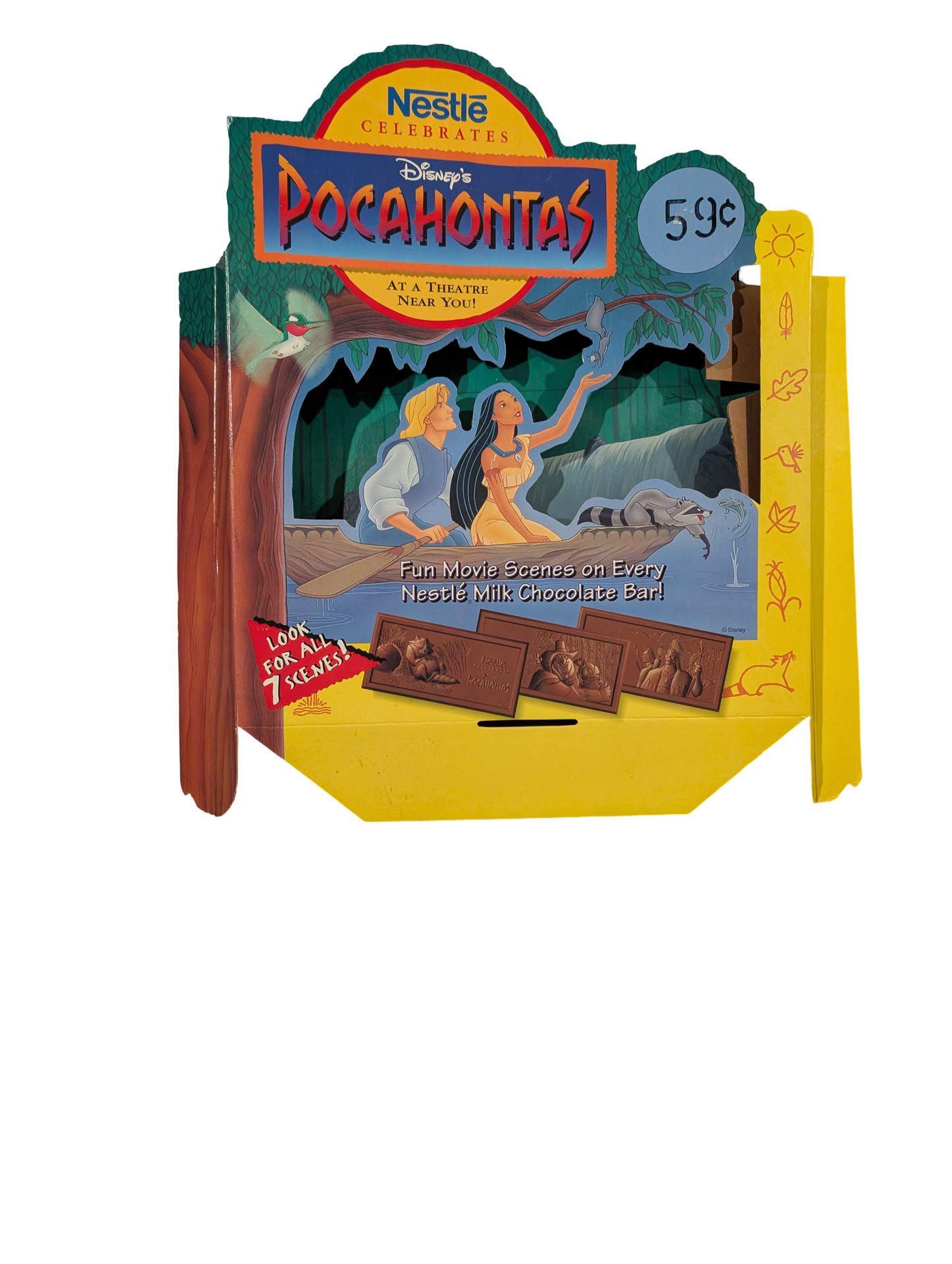 1995 Nestle Celebrates Disney’s Pocahontas Promotional Display Flat