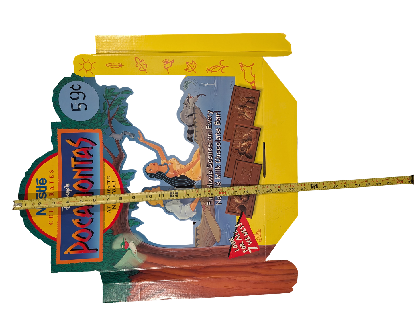 1995 Nestle Celebrates Disney’s Pocahontas Promotional Display Flat