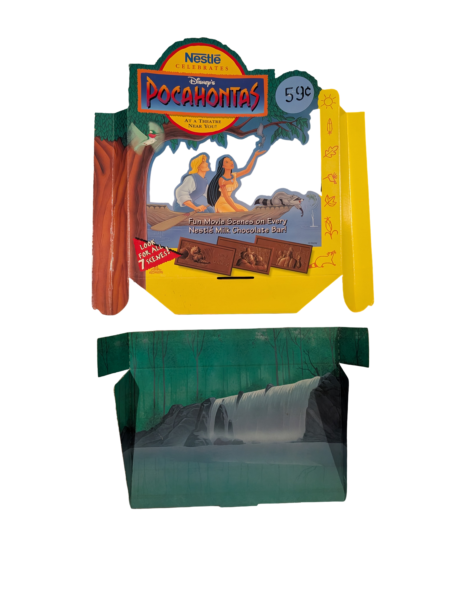 1995 Nestle Celebrates Disney’s Pocahontas Promotional Display Flat