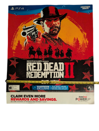 Red Dead Redemption II PS4 Game Stop Poster 24in x 28in