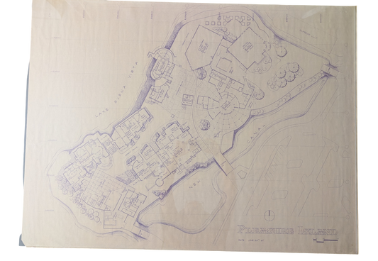Pleasure Island Lake Buena Vista, Florida June 30th, 1987 Blue Print 36in x 48in