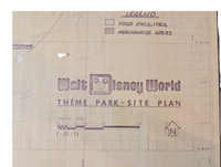 Walt Disney World Theme Park - Site Plan 01-25-71 Print 35in x 36in