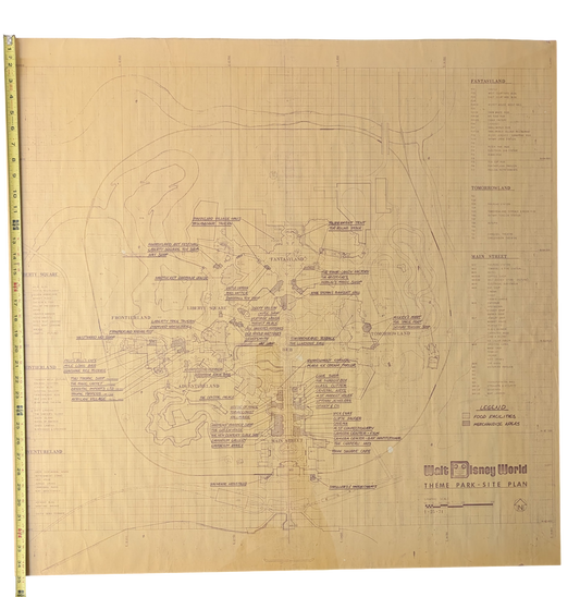 Walt Disney World Theme Park - Site Plan 01-25-71 Print 35in x 36in