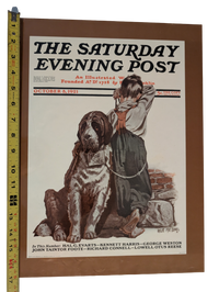 The Saturday Evening Post October 8, 1921 "St. Bernard for Sale" by Angus MacDonall 13in x 17in Print